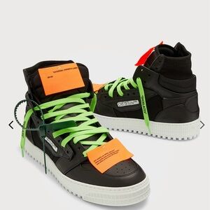 Authentic Off-White 3.0 Off-Court Leather High-Top Sneakers